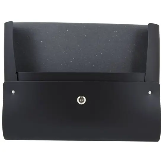 JAM Paper Italian Leather Snap Closure Portfolio Black {4}