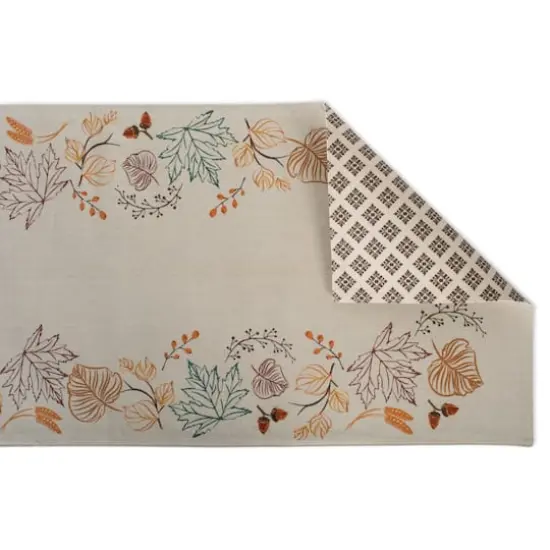 DII&reg; 108" Autumn Leaves Embellished Table Runner {4}