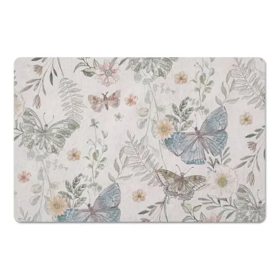 Butterflies Floor Mat White {1}