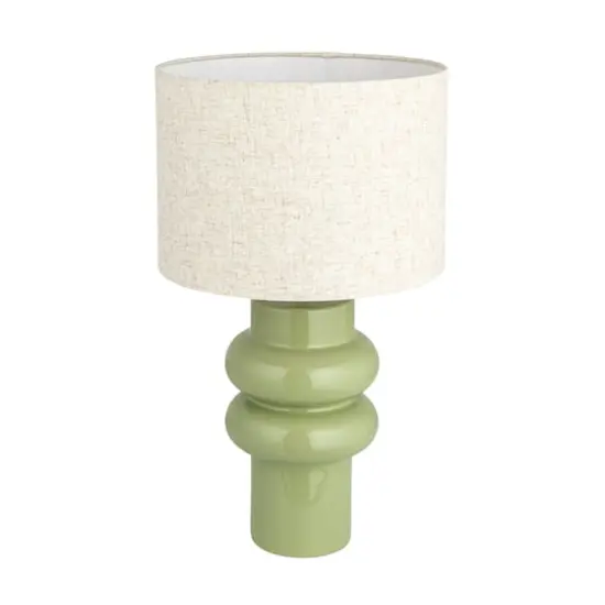 Hello Honey® 20.5" Stoneware Table Lamp with Linen Shade and Inline Switch {1}