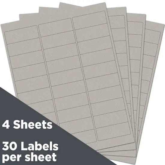 JAM Paper Standard Mailing Return Address Labels Silver {4}