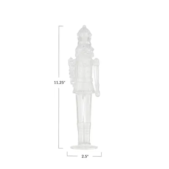 Hello Honey&reg; 11.25" Clear Acrylic Nutcracker Figurine {4}