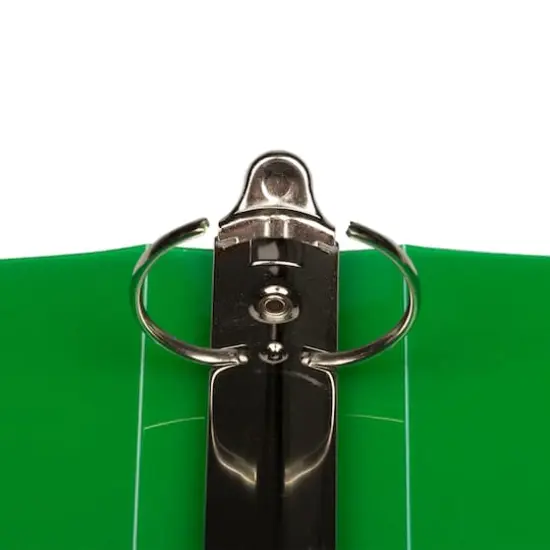 JAM Paper 1.5" Glass Twill Plastic 3-Ring Binder Green {5}