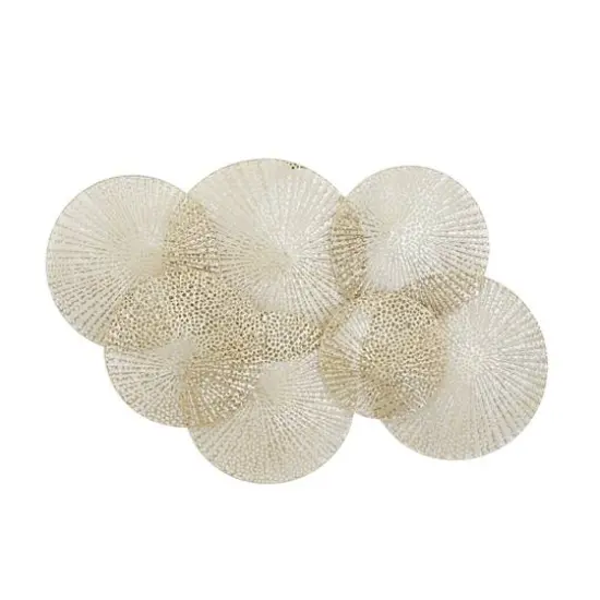 Gold Metal Contemporary Wall Decor, 31" x 49" x 2" {1}