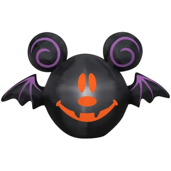 3ft. Airblown® Inflatable Halloween Mickey Jack-O-Lantern Bat {1}
