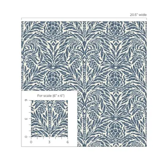 Tommy Bahama&reg; Bondi Batik Peel & Stick Wallpaper Indigo {5}