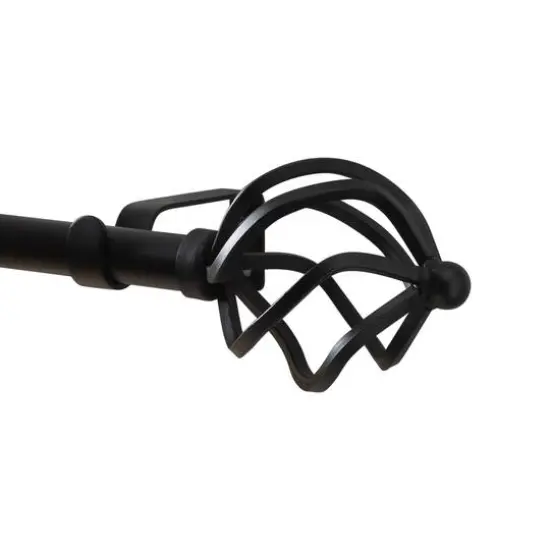 Home Details Royal Twist Curtain Rod Black {1}
