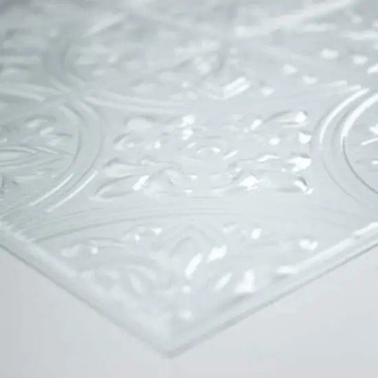 RoomMates Bright White Tin Tile Peel & Stick Backsplash {9}