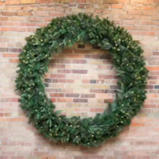 84" Pre-Lit Cashmere Pine Wreath, Warm White Dura-Lit&reg; LED Lights {4}