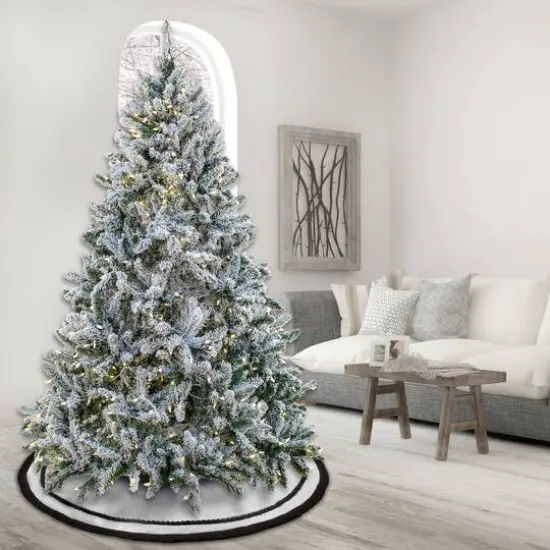 7.5ft. Pre-Lit Snowy Hudson Artificial Christmas Tree, Dual Color&reg; LED Lights {3}