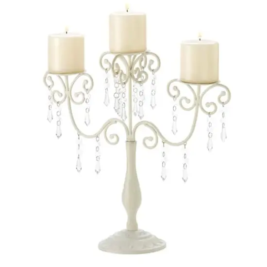 16.5" Ivory Elegance Candelabra {1}
