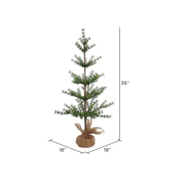 3ft. Unlit Split Venetian Pine Artificial Christmas Tree in Burlap Base {4}