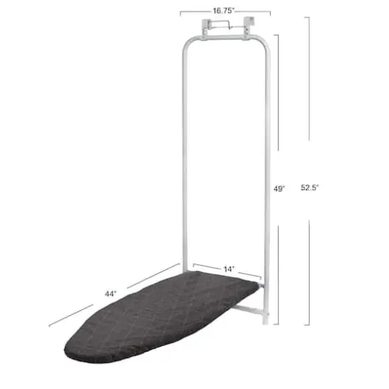 Household Essentials Charcoal & White Over the Door Ironing Board {5}