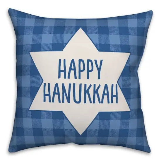 Buffalo Check Star of David 18x18 Spun Poly Pillow {1}