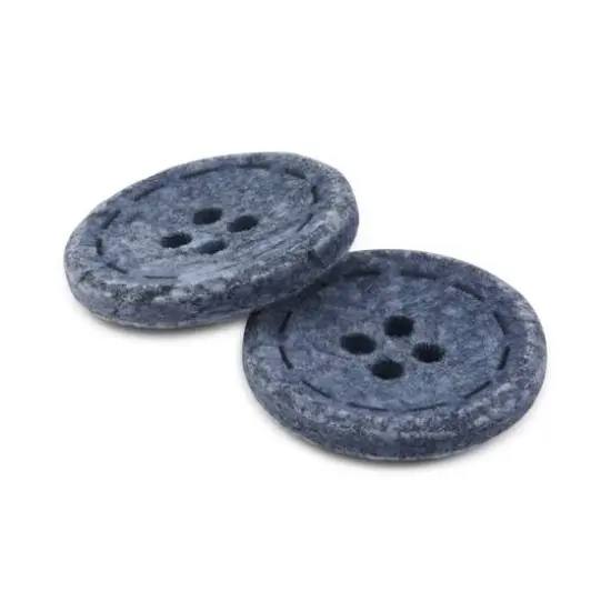 Dritz&reg; 20mm Recycled Cotton Round Stitch Button, 9ct. Blue {4}