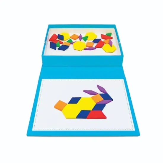Junior Learning® Rainbow Pattern Blocks Magnetic Activities Learning Set {3}