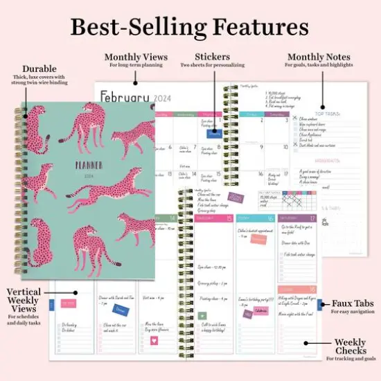 TF Publishing 2024 Pink Panther Medium Planner {7}