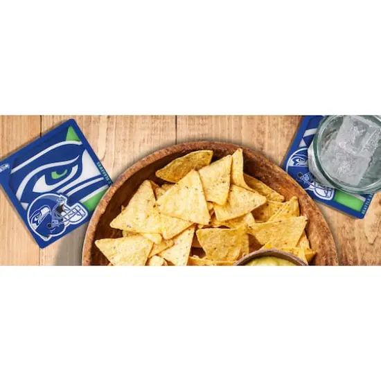 NFL 3D Logo Series Coaster Set Seattle Seahawks {4}