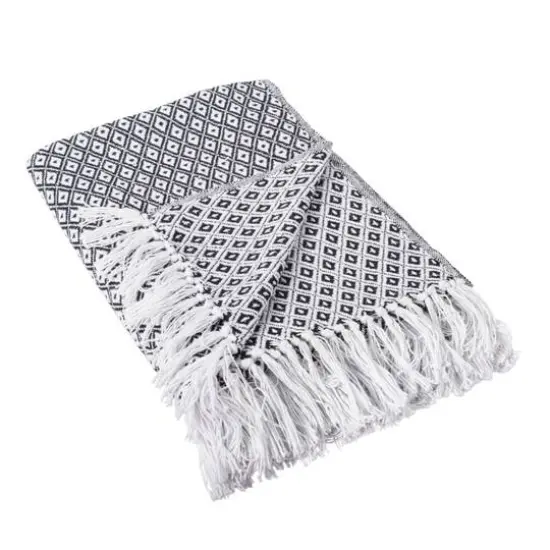 Black Mini Diamond Throw {1}