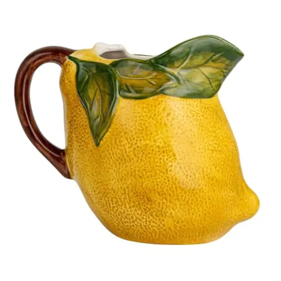 Hello Honey&reg; 6.25" Sunny Orchard Stoneware Lemon Pitcher {10}