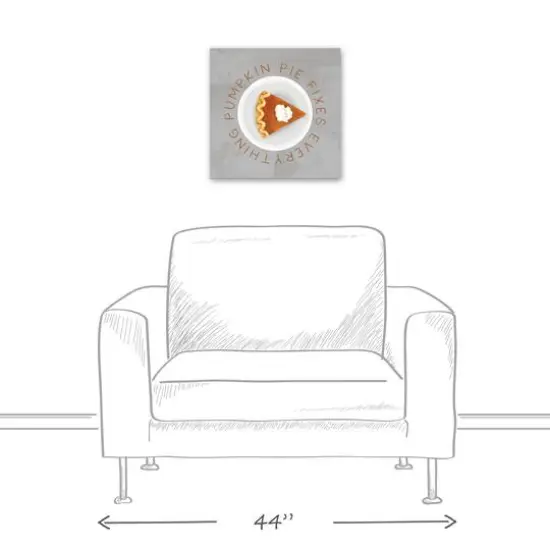 Pumpkin Pie Fixes Everything Canvas Wall Art {6}