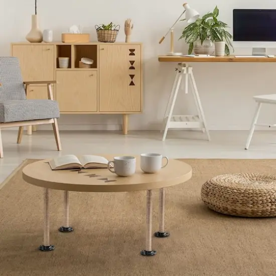 NEX&trade; Brown Industrial Pipe Metal Table Legs, 4ct. {6}