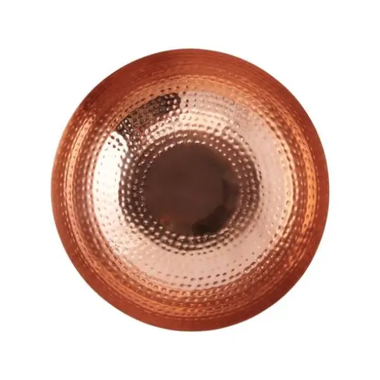 Hello Honey&reg; 14" Copper Finish Round Hammered Metal Bowl {3}