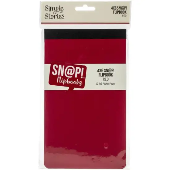 Simple Stories&trade; Sn@p!&trade; Flipbook Album, 4" x 6" Red {1}