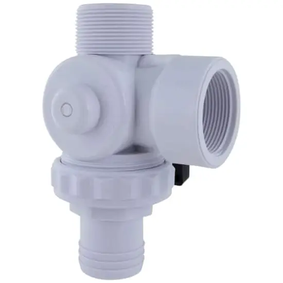 Swim Central 6.25" White HydroTools Swimming Pool & Spa Standard Left Outlet 3-Way Ball Valve {5}