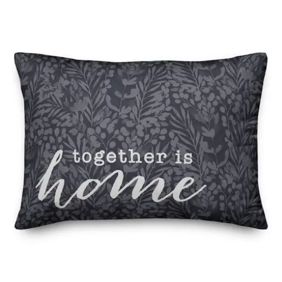 20" x 14" Together Is Home Throw Pillow Navy {1}