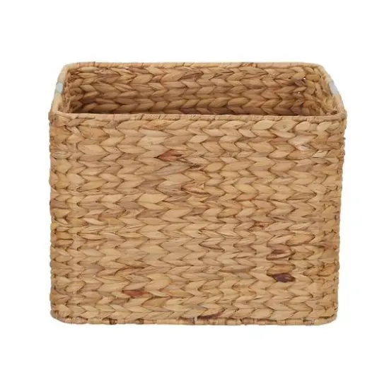 Household Essentials 11" Square Hyacinth Wicker Basket Natural {5}