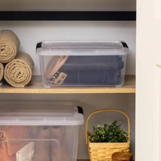 IRIS&reg; 13.5qt. Buckled Clear Boxes with Clear Buckle Lids, 6ct. {22}