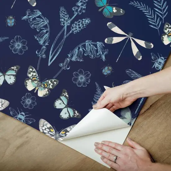 RoomMates Hidden Treasures Peel & Stick Wallpaper Blue {8}