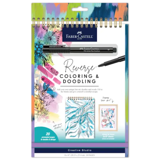 Faber-Castell&reg; Bright Reverse Coloring & Doodling Book {1}