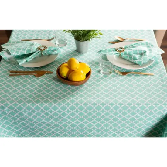 Aqua Lattice Tablecloth 60" x 120" {4}