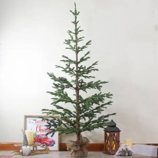 5ft. Unlit Ponderosa Pine Artificial Christmas Tree in Jute Base {3}