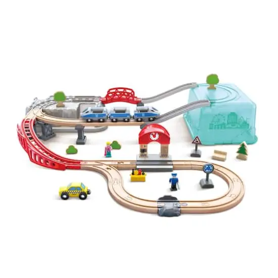 Hape Wooden City Train Bucket Set {1}