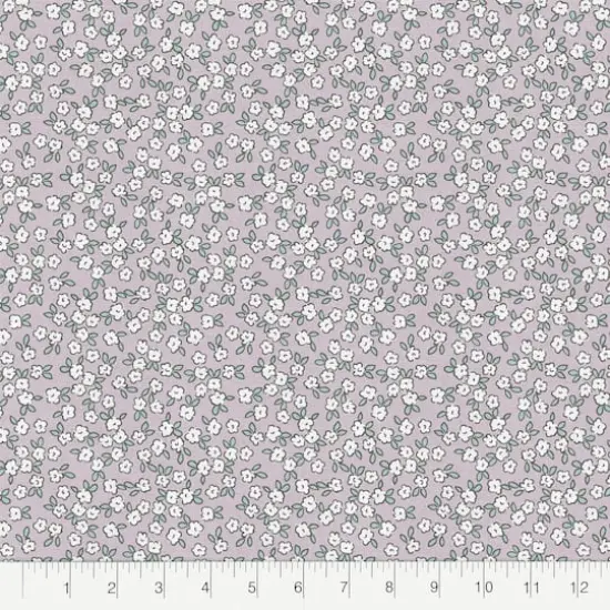 Fabric Editions Purple Peekaboo Blooms Cotton Fabric {3}