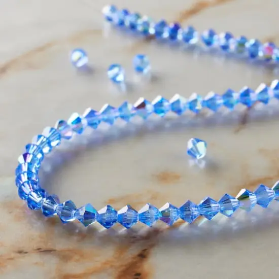 Preciosa Glass Crystal Bicone Beads, 4mm by Bead Landing&trade; Sapphire AB {3}