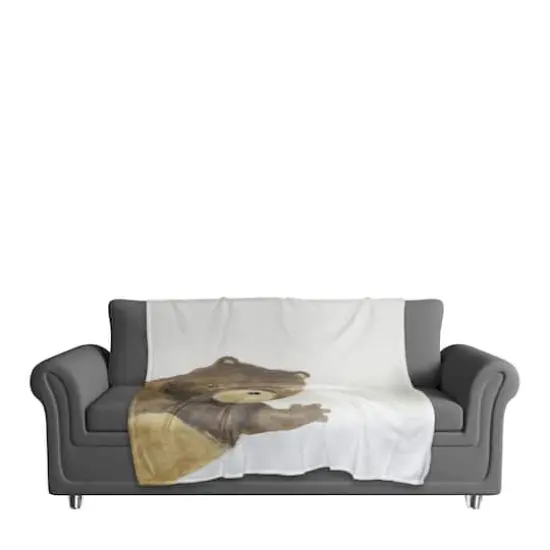 50" x 60" Hello Bear Waving Coral Fleece Blanket {3}