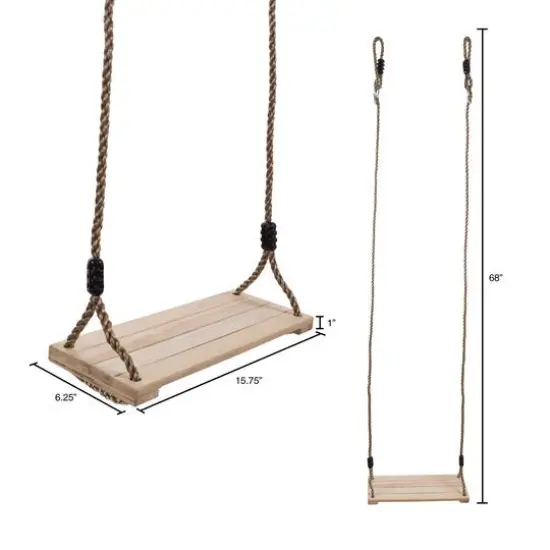 Toy Time Outdoor Wooden Swing {4}