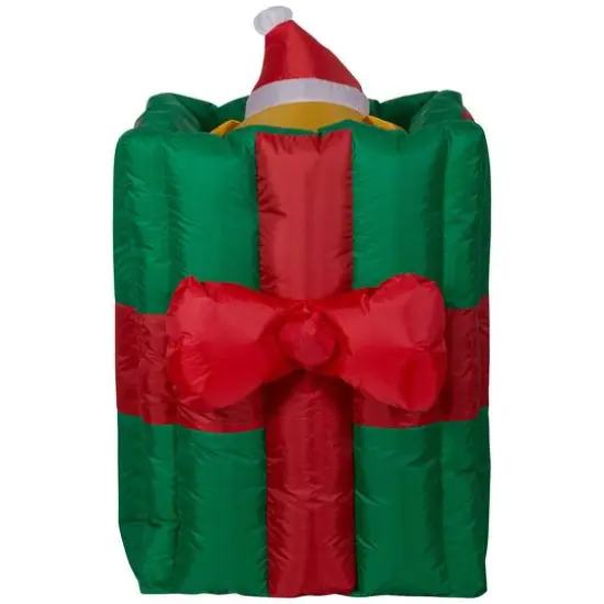 5ft. Airblown&reg; Inflatable Animated Puppy in Christmas Gift Box {3}