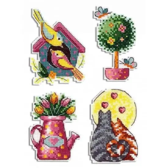 MP Studia Spring Magnets Plastic Canvas Counted Cross Stitch Kit {1}