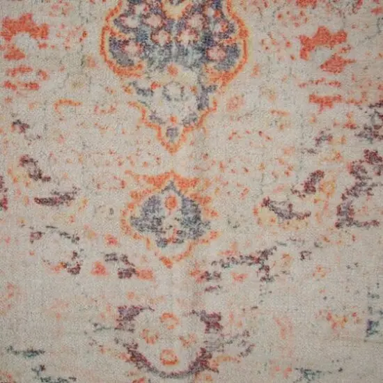 Hello Honey® 5ft. x 7ft. Cotton Chenille Distressed Print Rug with Fringe {7}