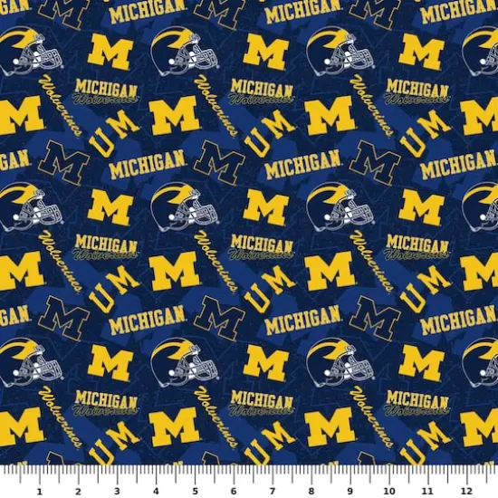 NCAA University of Michigan Wolverines Cotton Fabric {3}