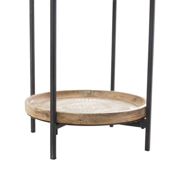 Brown Wood Traditional Shelving Unit 43" x 15" x 15" {4}