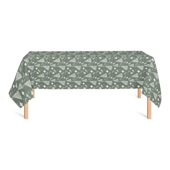 102" Sage Christmas Tablecloth {3}