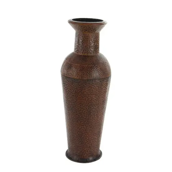 Set of 3 Brown Metal Traditional Vase, 50", 35", 26" {4}