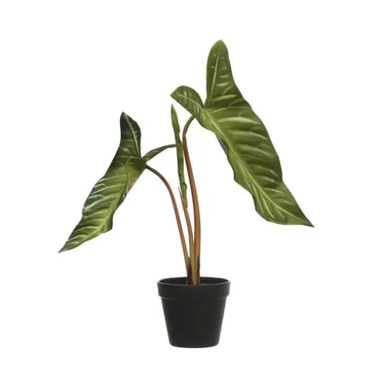 Hello Honey&reg; 20" Round Faux Elephant Ear Plant in Plastic Pot {1}