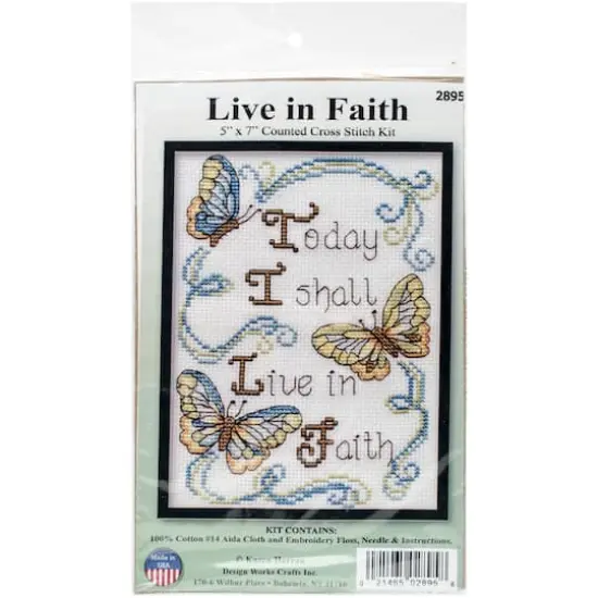 Design Works&trade; Live in Faith Mini Counted Cross Stitch Kit {1}